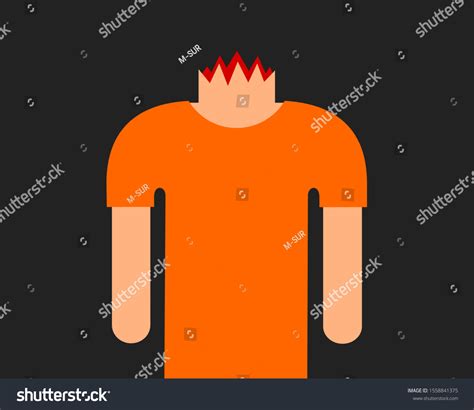 beheading and decapitation beheaded person is royalty free stock vector 1558841375