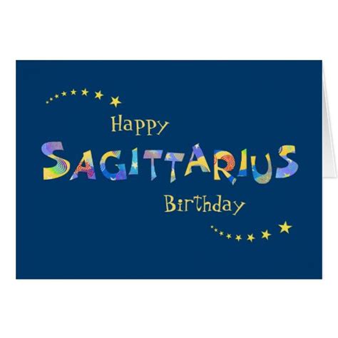Fun Sagittarius Zodiac Sign Birthday Greeting Greeting Card Zazzle