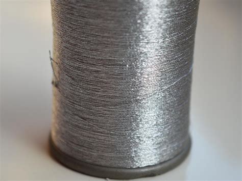 Metallic Silver Embroidery Thread Hand And Machine Embroidery Etsy