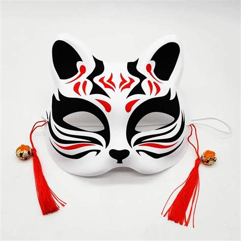 Pvc Máscara De Cosplay Para Halloween Fox Media Kitsune Para Fiestas De Disfraces De Navidad Y