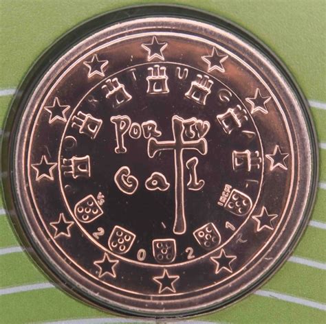 Portugal 1 Cent Coin 2021 Euro Coinstv The Online Eurocoins Catalogue