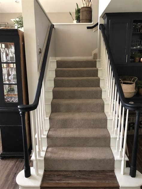 Basement stairs house stairs paint stairs staircase runner stair runners open staircase stairs with carpet runner wood and carpet stairs diy home. How To Update Carpeted Stairs With Paint * Hip & Humble Style