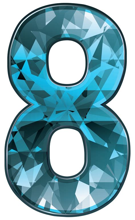 Blue Crystal Number Eight Png Clipart Image Gallery Yopriceville