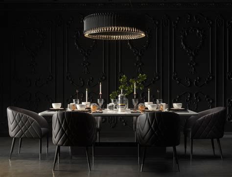Black Mood Dinning Room On Behance