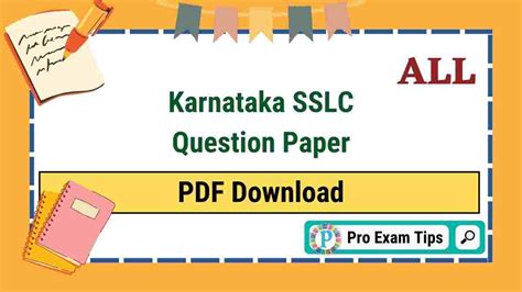 Karnataka Sslc Question Paper 2023 Pdf Download Pro Exam Tips