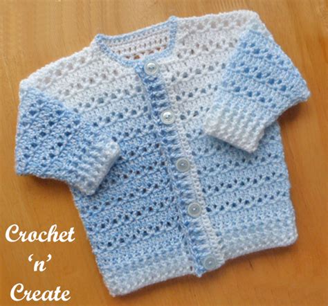 Free Baby Crochet Pattern Button Cardigan Crochet N Create