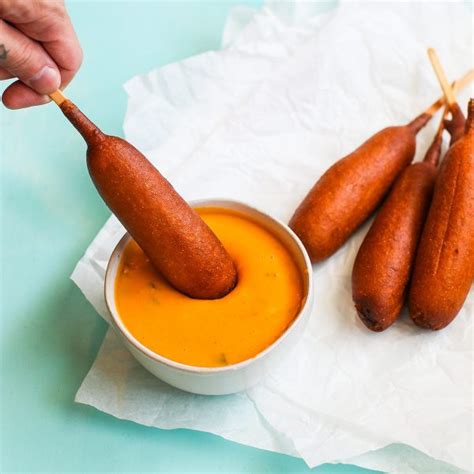 Bratwurst Corndogs With Jalapeño Beer Cheese Follow Your Heart