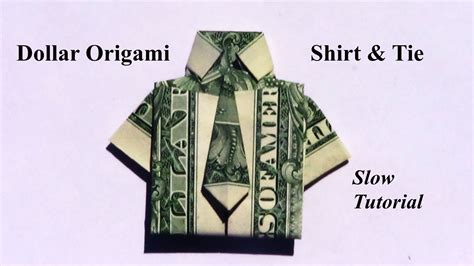 Dollar Origami Shirt Tie Revised Slow Tutorial Artofit