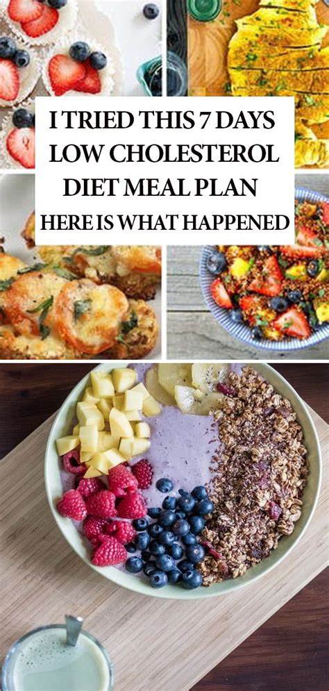 Plant food items are low in saturated fats. I Tried This 7 Days Low Cholesterol Diet Meal Plan: Here ...