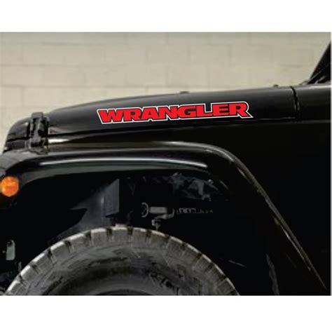 Jeep Wrangler Outlined Hood Letters Jeep Decal Sticker Custom Made In