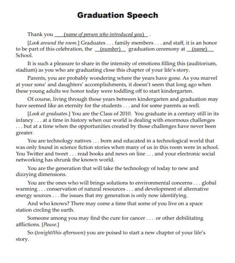 5th Grade Graduation Speech Outline Go Images Web