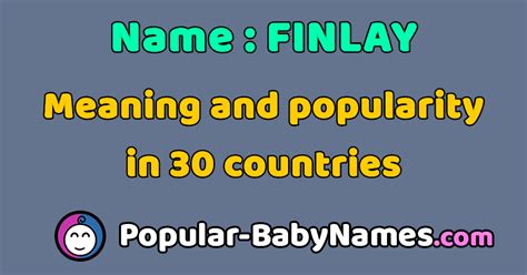The Name Finlay Popularity Meaning And Origin Popular Baby Names