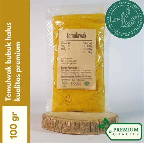 Jual Bubuk Temulawak 100 Gr Curcuma Zanthorrhiza Rempah Premium