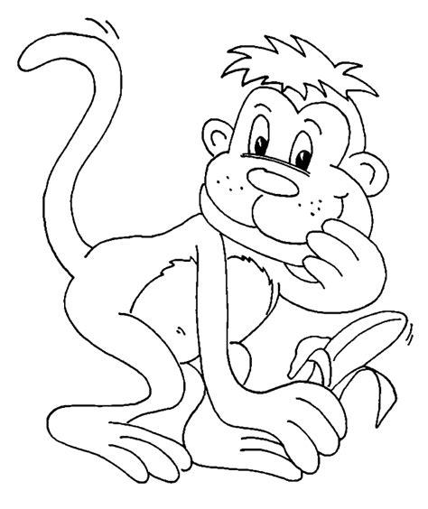 Imagenes De Un Mono Para Colorear / Mono Lindo Dibujos Para Colorear Y
