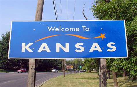 Welcome To Kansas Welcome Sign Along Us 56shawnee Mission Flickr
