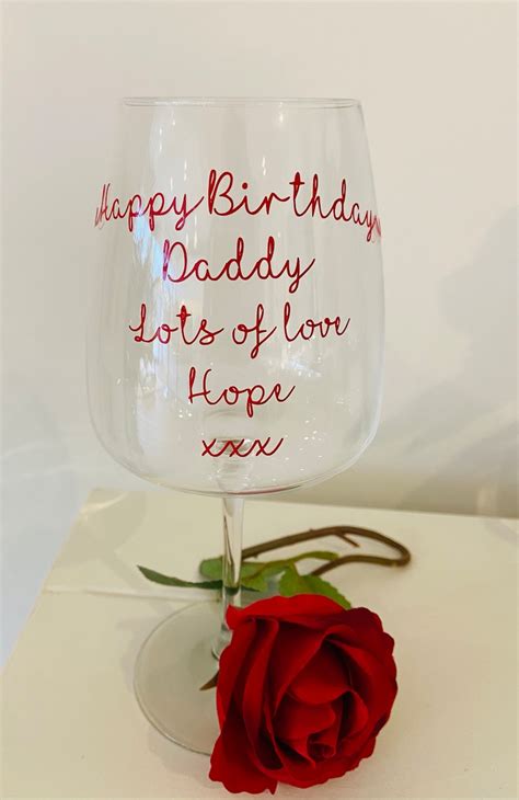 Large Wine Glass Personalised Birthday T For Mum Dad Friend Etsy Uk
