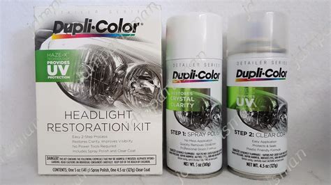 Dupli Color Hlr100 Headlight Restore Restoration And Uv Coating Spray Kit