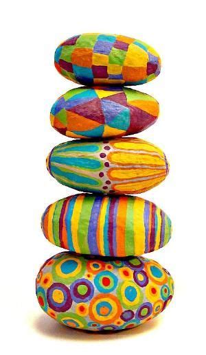 Paper Mache Stones Rock Crafts Stone Crafts Pebble Art