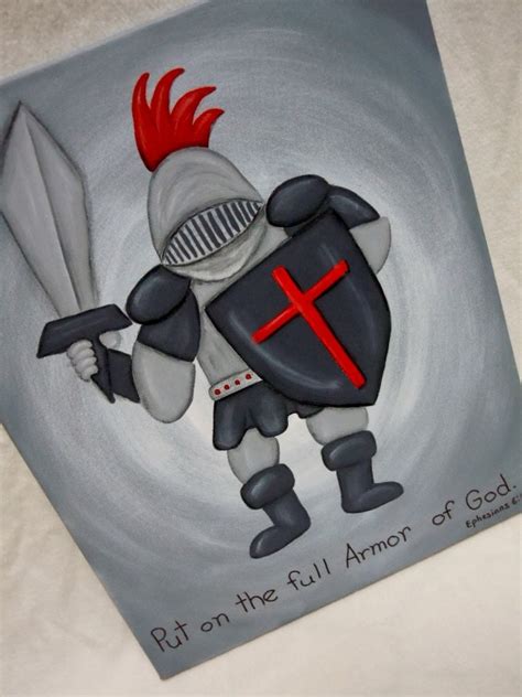 The Armor Of God 16x20 Painted Canvas Scripture Wall Art