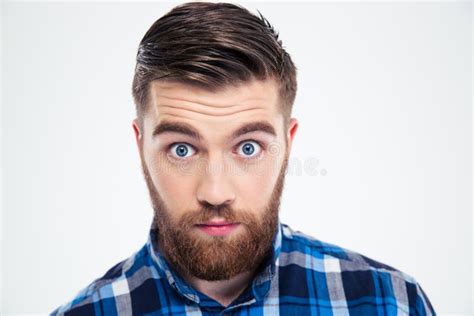 Portrait Of A Man With Big Eyes Looking At Camera Stock Photo Image