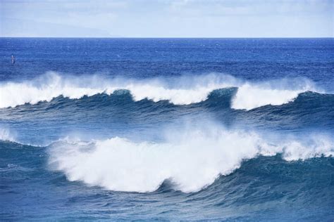 Usa Hawaii Maui Waves At Hookipa Beach Stock Photo
