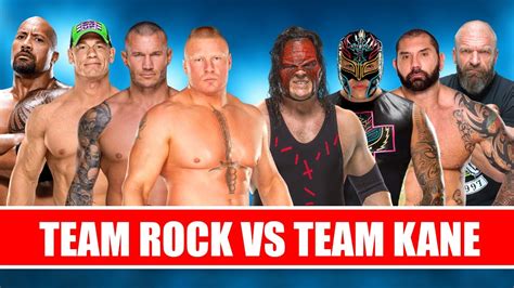 Wwe Brock Lesnar And The Rock And Randy Orton And John Cena Vs Batista