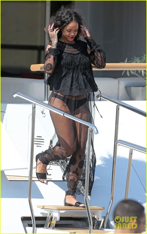 Rihannas Super Sexy Sheer Dress Puts Her Legs On Display Photo
