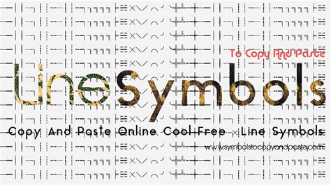 Line Symbols Copy And Paste Online Free Line Symbols