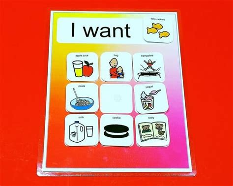 Use This 8x11 Pecs Board To Help Your Child Learn To Request Items