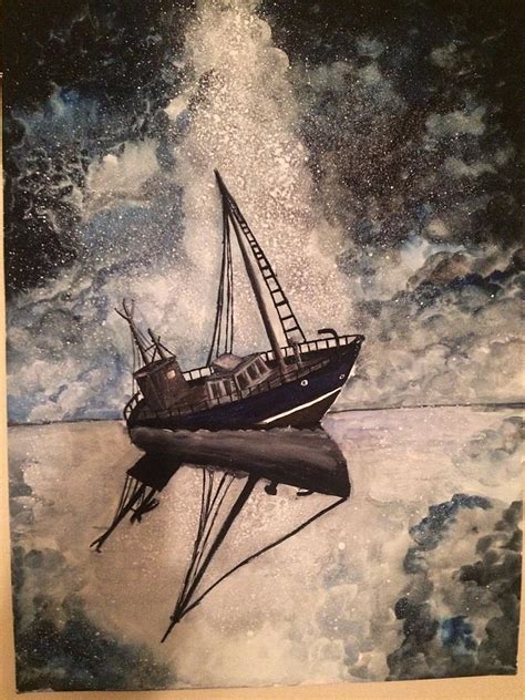 Sinking Ship Drawing By Lera Carter Fine Art America