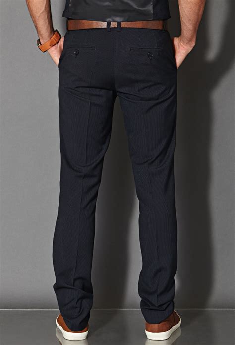 Forever 21 Synthetic Pinstripe Dress Pants In Navyblue