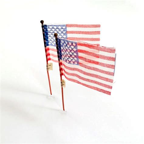 2 Miniature 50 Star American Flags 1 12 X 2 On 3 Etsy