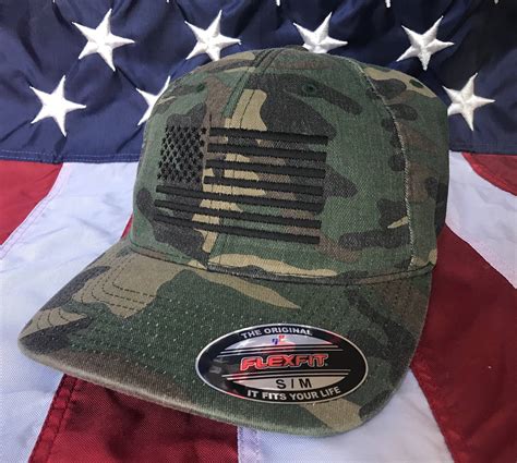 Mens Free Personalization American Flag Camo Hat Etsy
