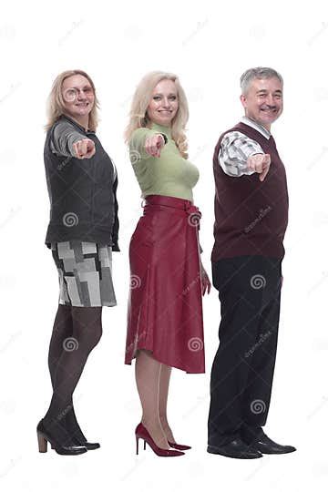 Group Of Happy Fashionable People Pointing At You Stock Photo Image