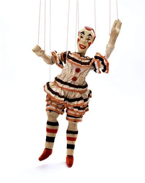 Victorian White Face Clown Marionette From The Jim Tiller Troupe Ca