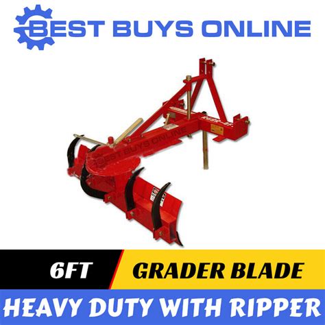 Grader Blade With Ripper 6ft Heavy Duty 1800mm For 3 Point Linkage