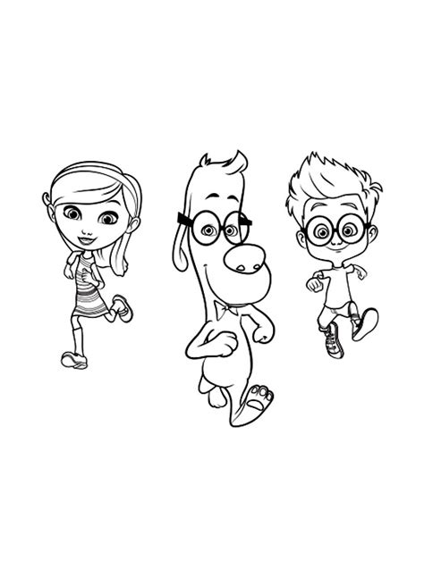 Mr Peabody And Sherman Time Travel Coloring Pages To Print Mr