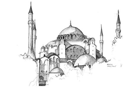 Hagia Sophia Sketch At Explore Collection Of Hagia