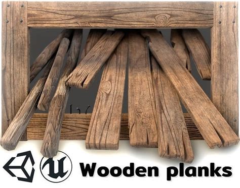 3d Model Wooden Planks Vr Ar Low Poly Cgtrader