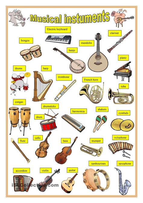Musical Instruments1 Aulas De Inglês Aulas Educativo