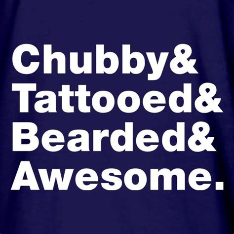Chubby Tattooed Bearded And Awesome Long Sleeve T Shirt By Chargrilled