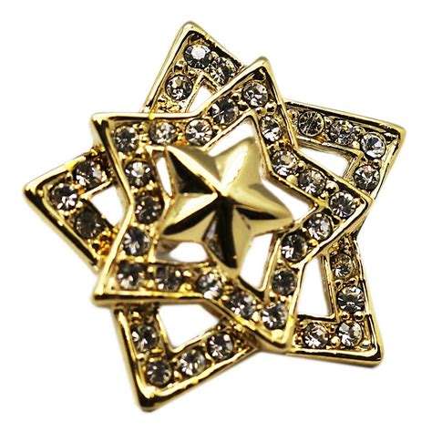 Lapel Pin Small Golden Star Lapel Pin With Brilliant Rhinestone