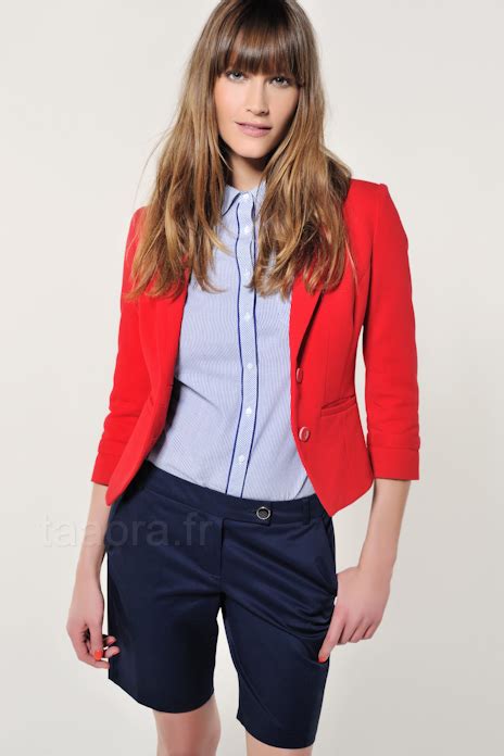 Veste courte sans col, sans fermeture. Camaïeu collection Printemps/Été 2012 - Taaora - Blog Mode ...