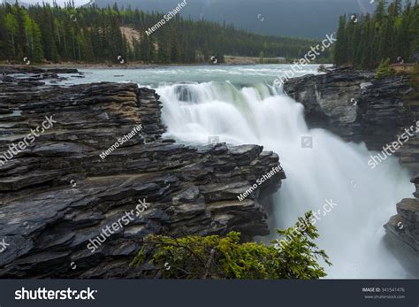 Athabasca Falls Canadian Rockies Stock Photo 341541476