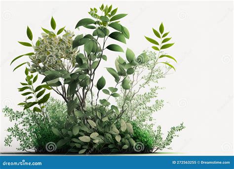 Greenery With A White Background Stock Illustration Illustration Of