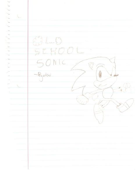 Old School Sonic By Frost The Wolf On Deviantart