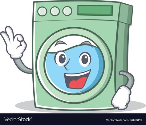 Cartoon Washing Machine Vector Clip Art Illustration With Simple Images