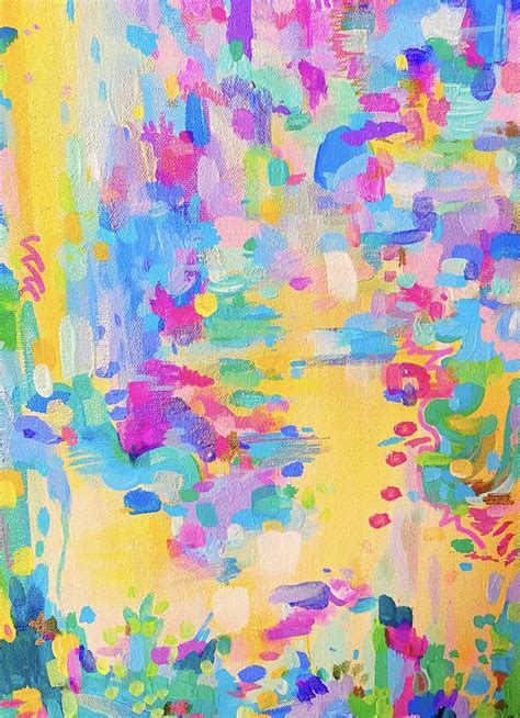 An Abstract Painting With Many Colors And Shapes