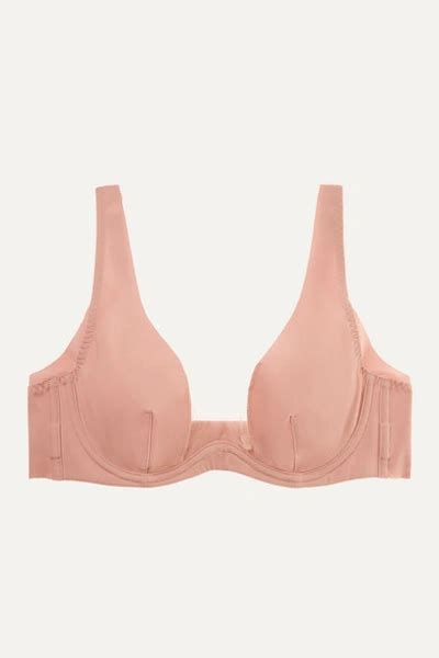 Myla Wells Street Tulle Trimmed Microfiber Underwired Soft Cup Bra In Blush Modesens