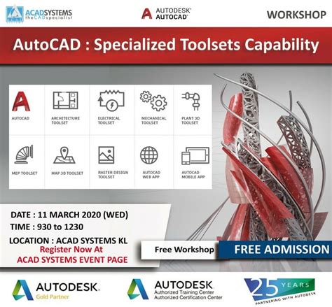 autocad specialized toolsets capabilities workshop